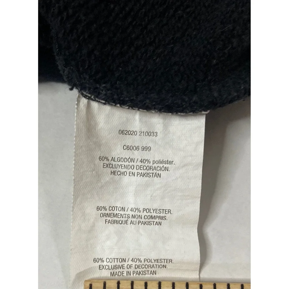 Champion‎ Finley Pullover Hoodie Black Orange White Stripe Size M